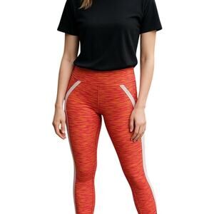 Body Instinct Leggings Athletic Running Tights High Waist Space Dyed Size Small
